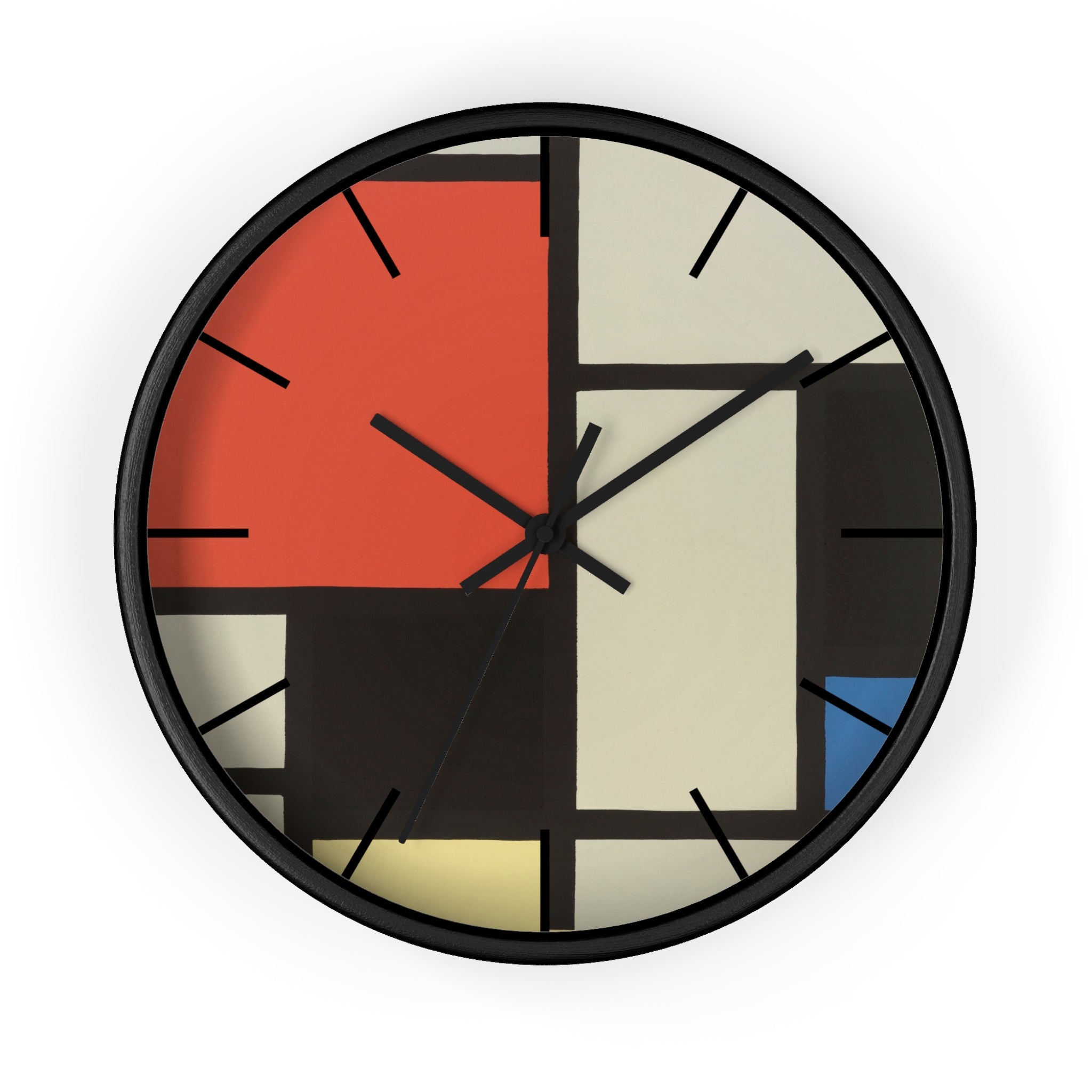 Masters of Art Piet Mondrian Composition Premium Wall Clock - POPvault
