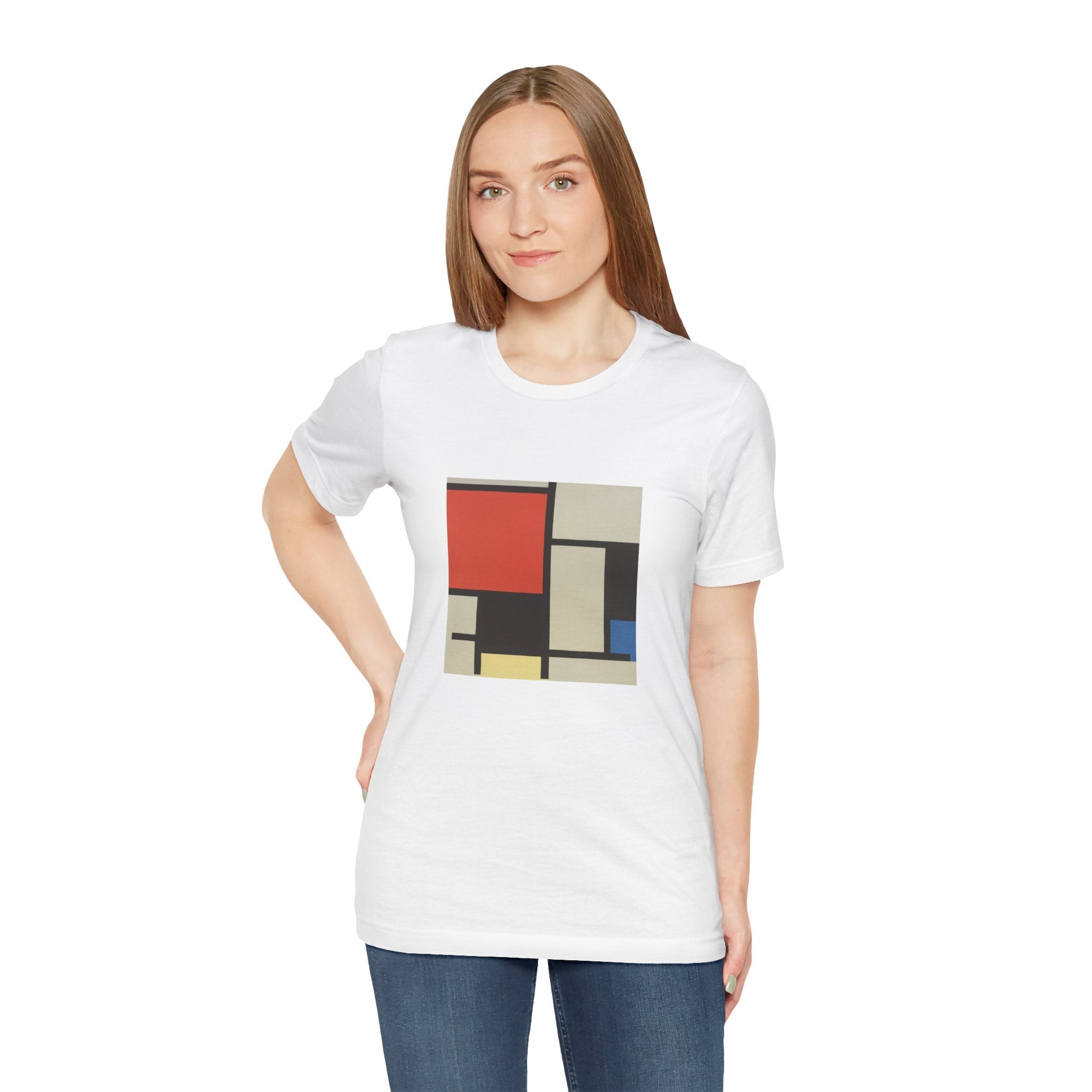 Masters of Art Piet Mondrian Composition Unisex Jersey Short Sleeve T-Shirt - POPvault