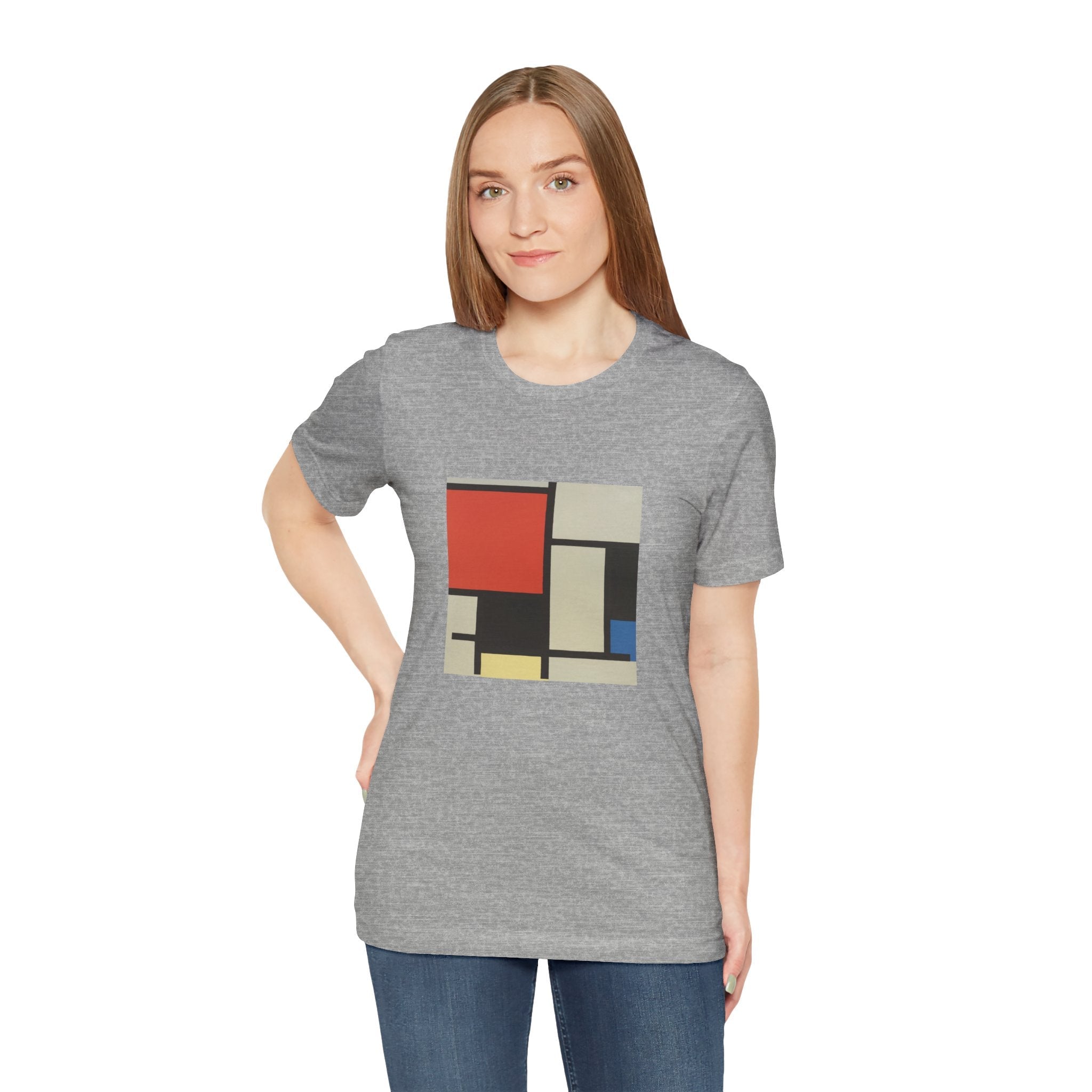 Masters of Art Piet Mondrian Composition Unisex Jersey Short Sleeve T-Shirt - POPvault