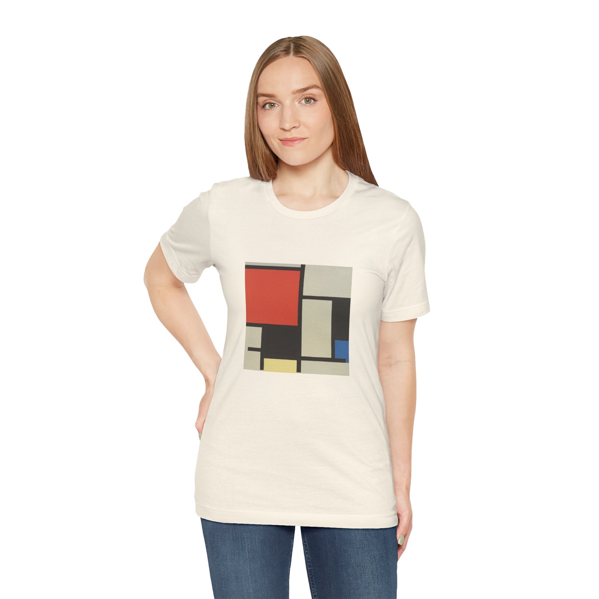 Masters of Art Piet Mondrian Composition Unisex Jersey Short Sleeve T-Shirt - POPvault