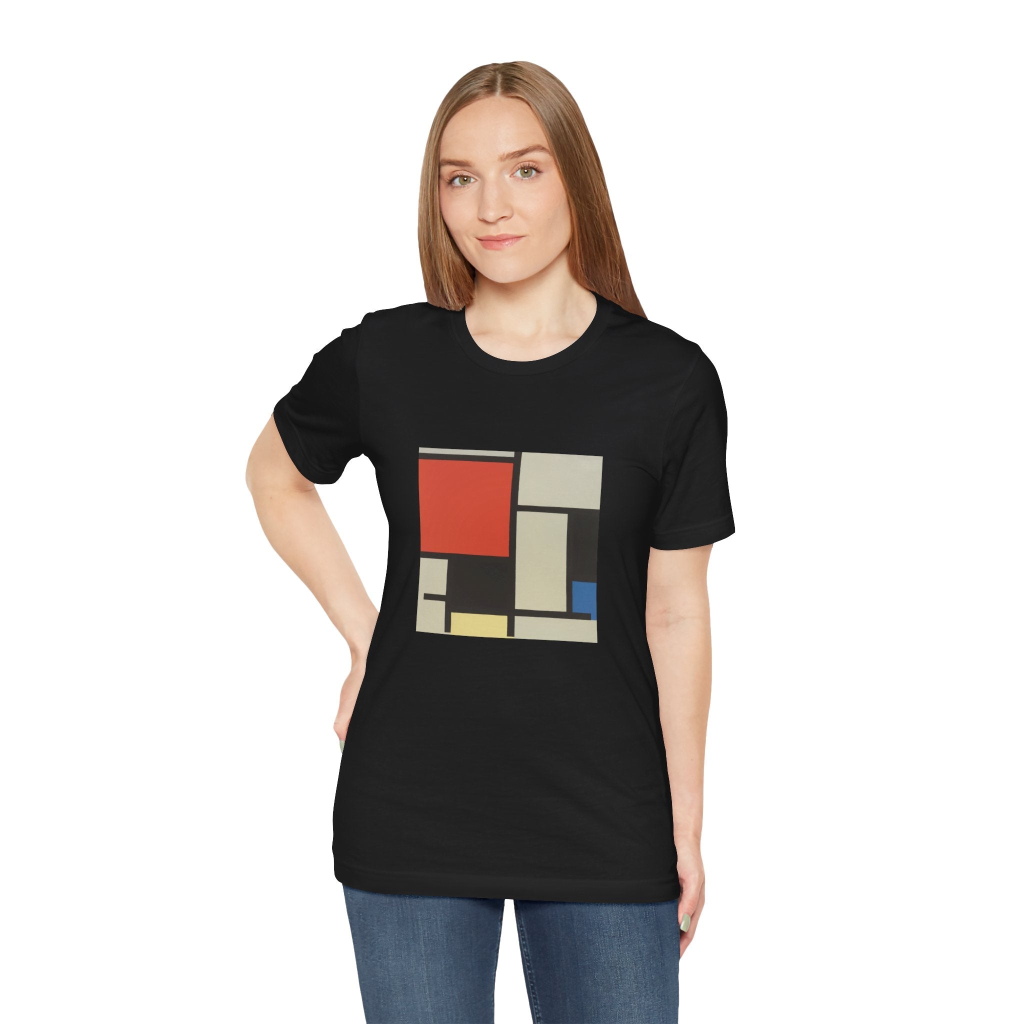 Masters of Art Piet Mondrian Composition Unisex Jersey Short Sleeve T-Shirt - POPvault
