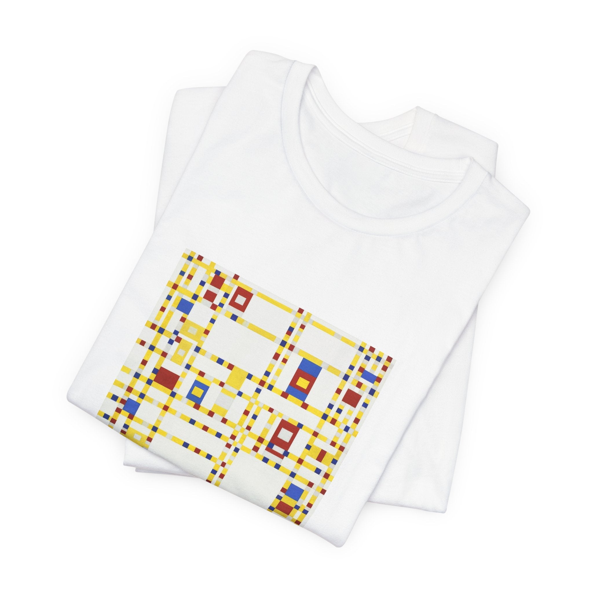 Masters of Art Piet Mondrian's Broadway Boogie Woogie Unisex Jersey Short Sleeve T-Shirt - POPvault