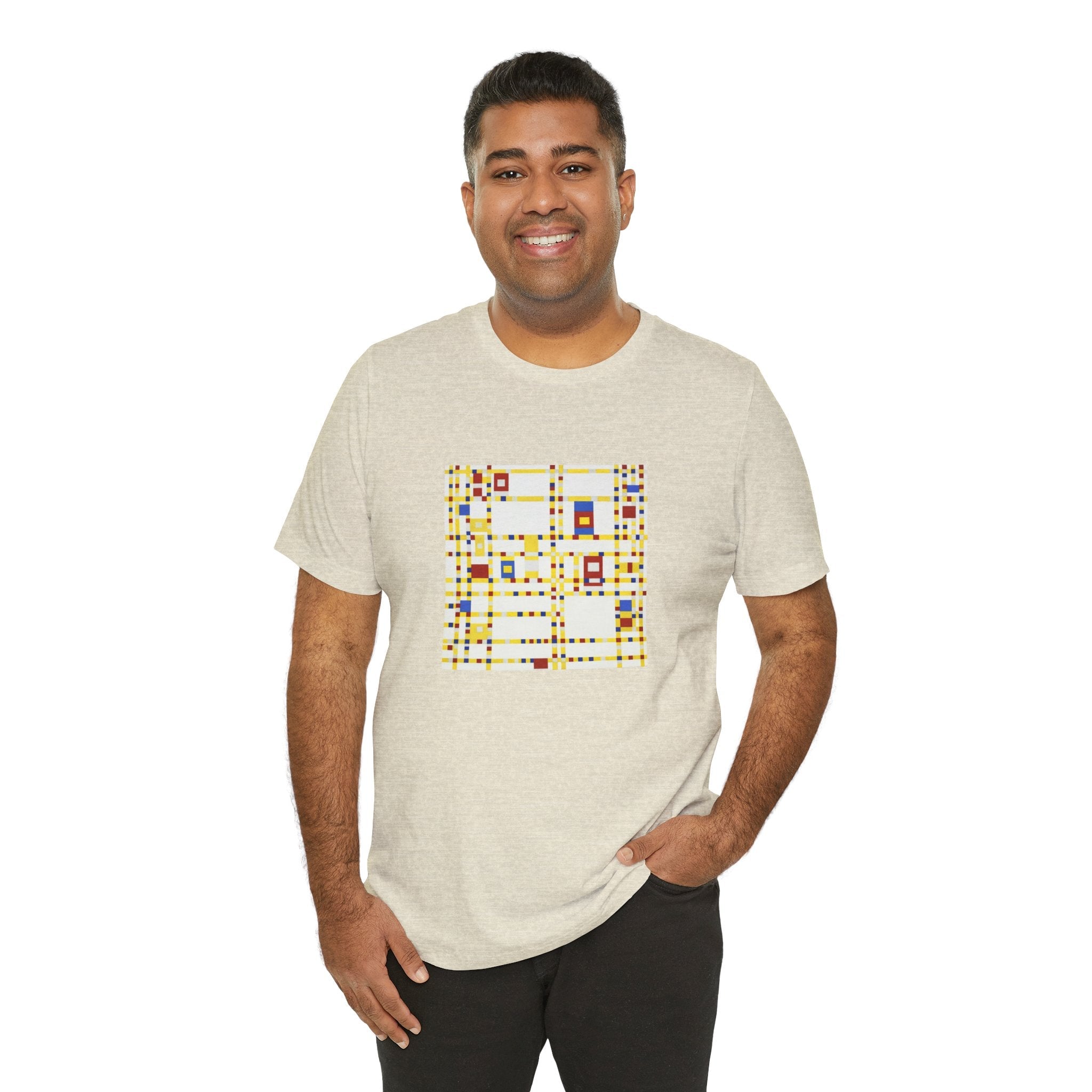 Masters of Art Piet Mondrian's Broadway Boogie Woogie Unisex Jersey Short Sleeve T-Shirt - POPvault