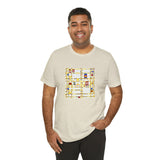 Masters of Art Piet Mondrian's Broadway Boogie Woogie Unisex Jersey Short Sleeve T-Shirt - POPvault