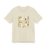 Masters of Art Piet Mondrian's Broadway Boogie Woogie Unisex Jersey Short Sleeve T-Shirt - POPvault