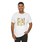 Masters of Art Piet Mondrian's Broadway Boogie Woogie Unisex Jersey Short Sleeve T-Shirt - POPvault