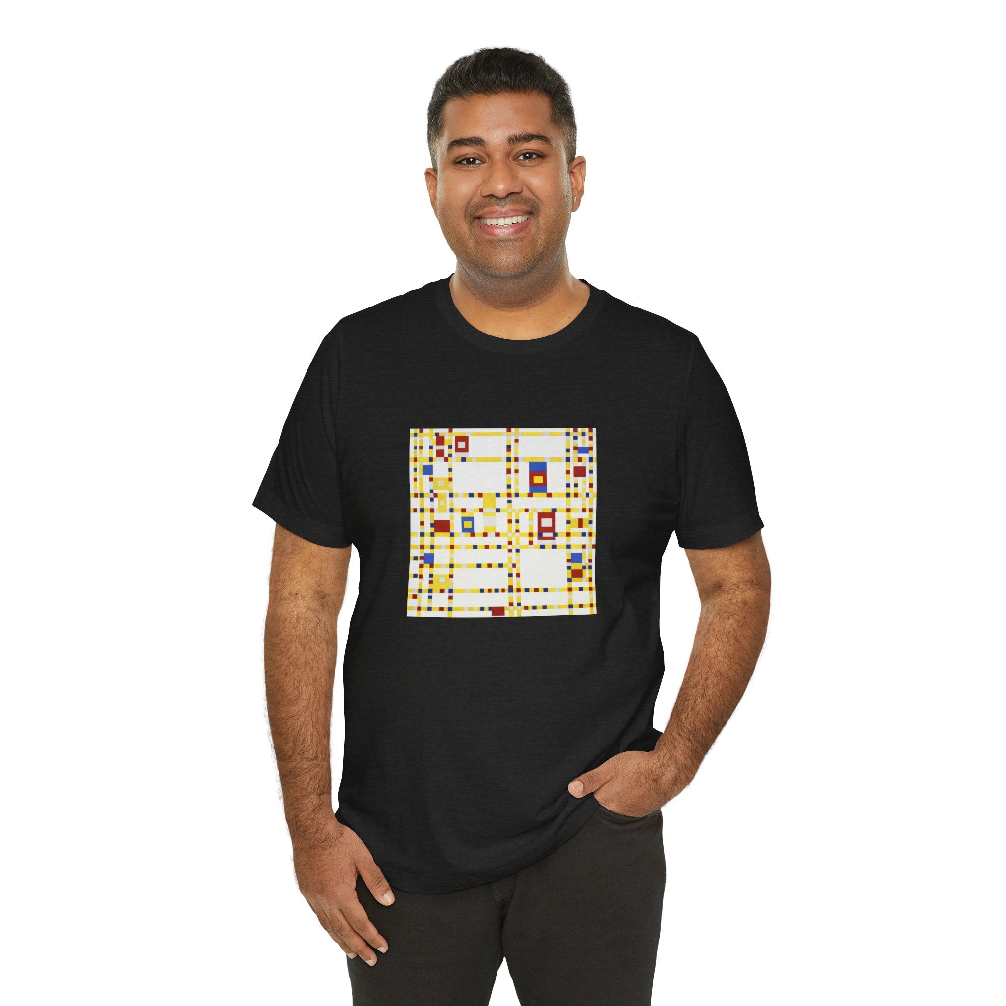 Masters of Art Piet Mondrian's Broadway Boogie Woogie Unisex Jersey Short Sleeve T-Shirt - POPvault