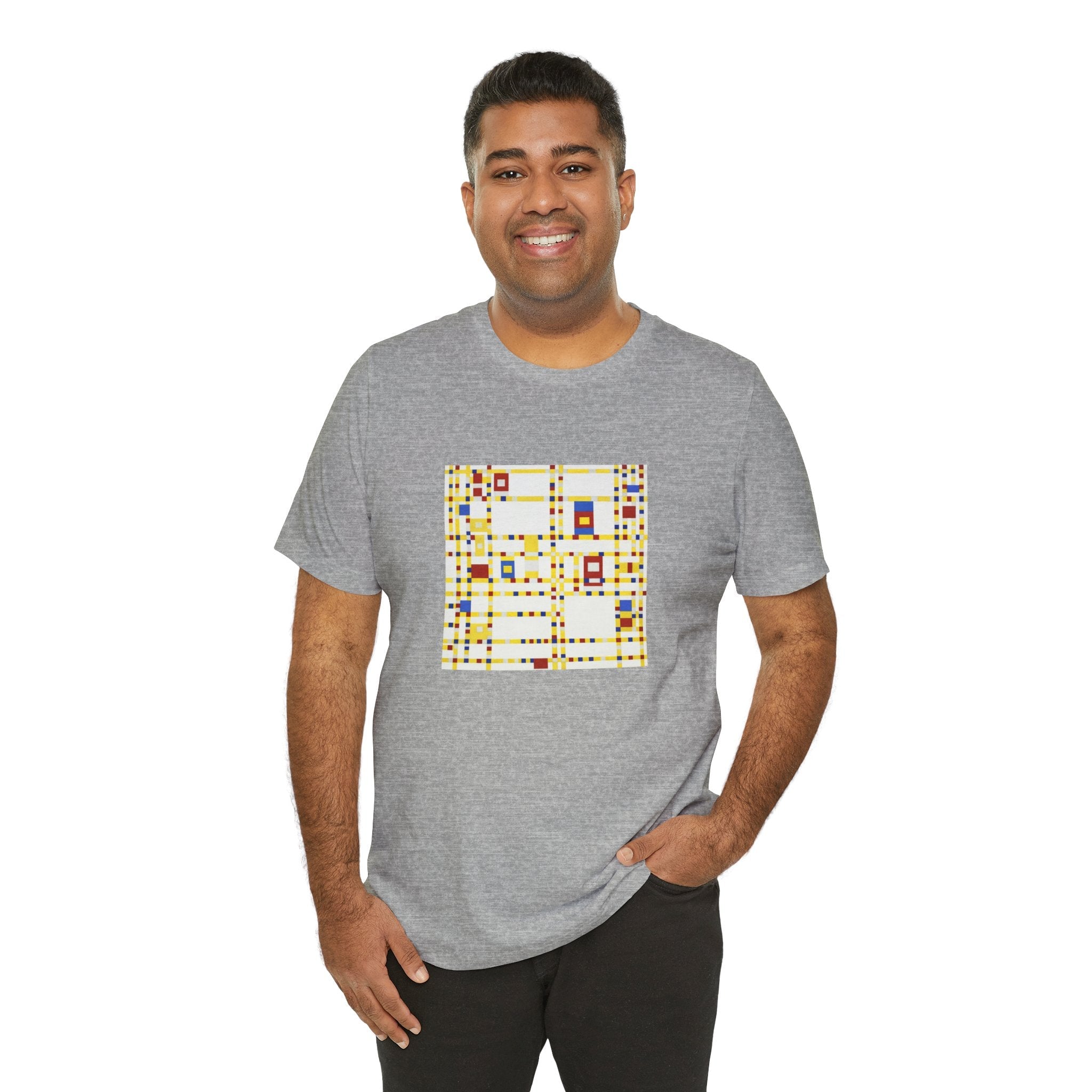 Masters of Art Piet Mondrian's Broadway Boogie Woogie Unisex Jersey Short Sleeve T-Shirt - POPvault