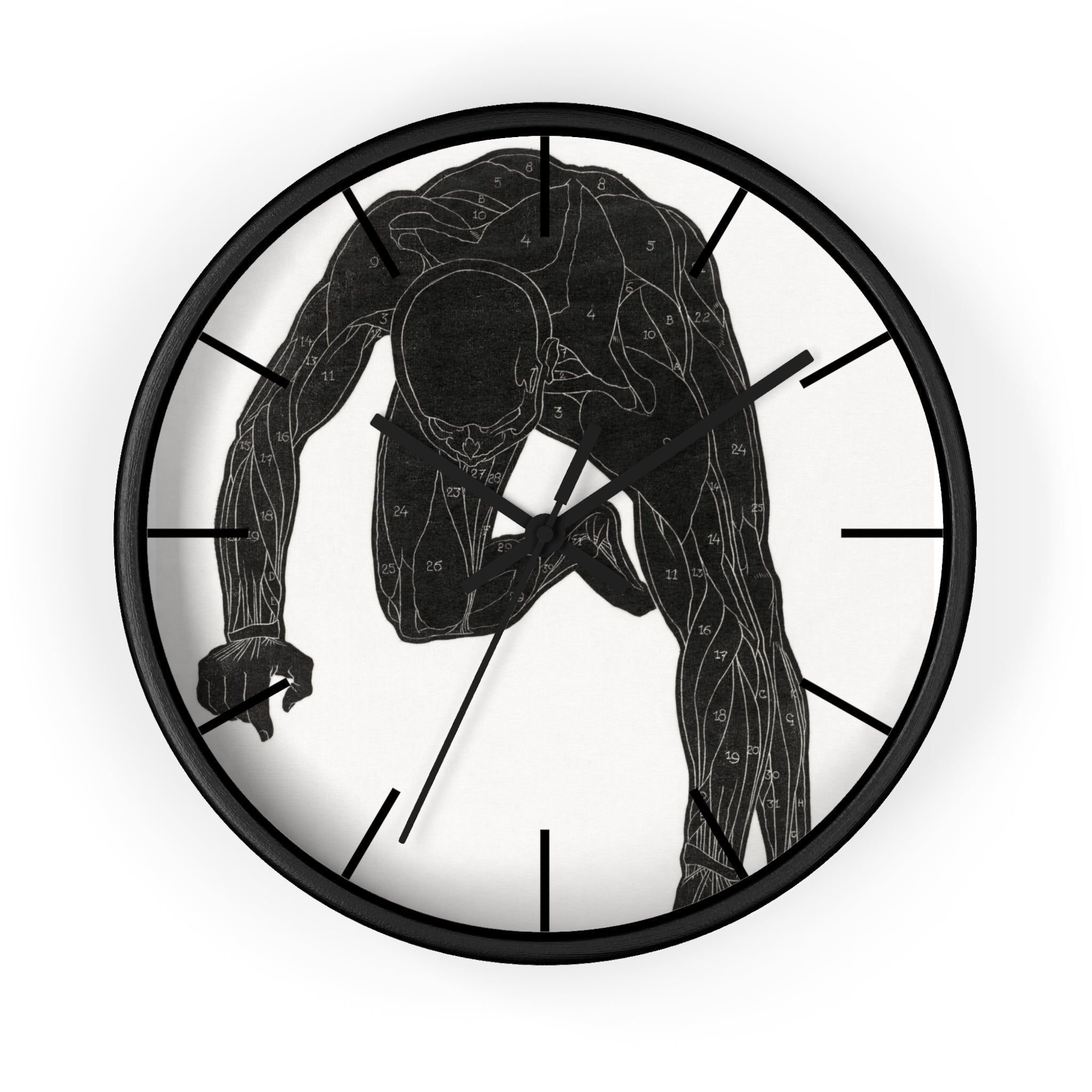 Masters of Art Reijer Stolk Anatomical Study of a Man Premium Wall Clock - POPvault