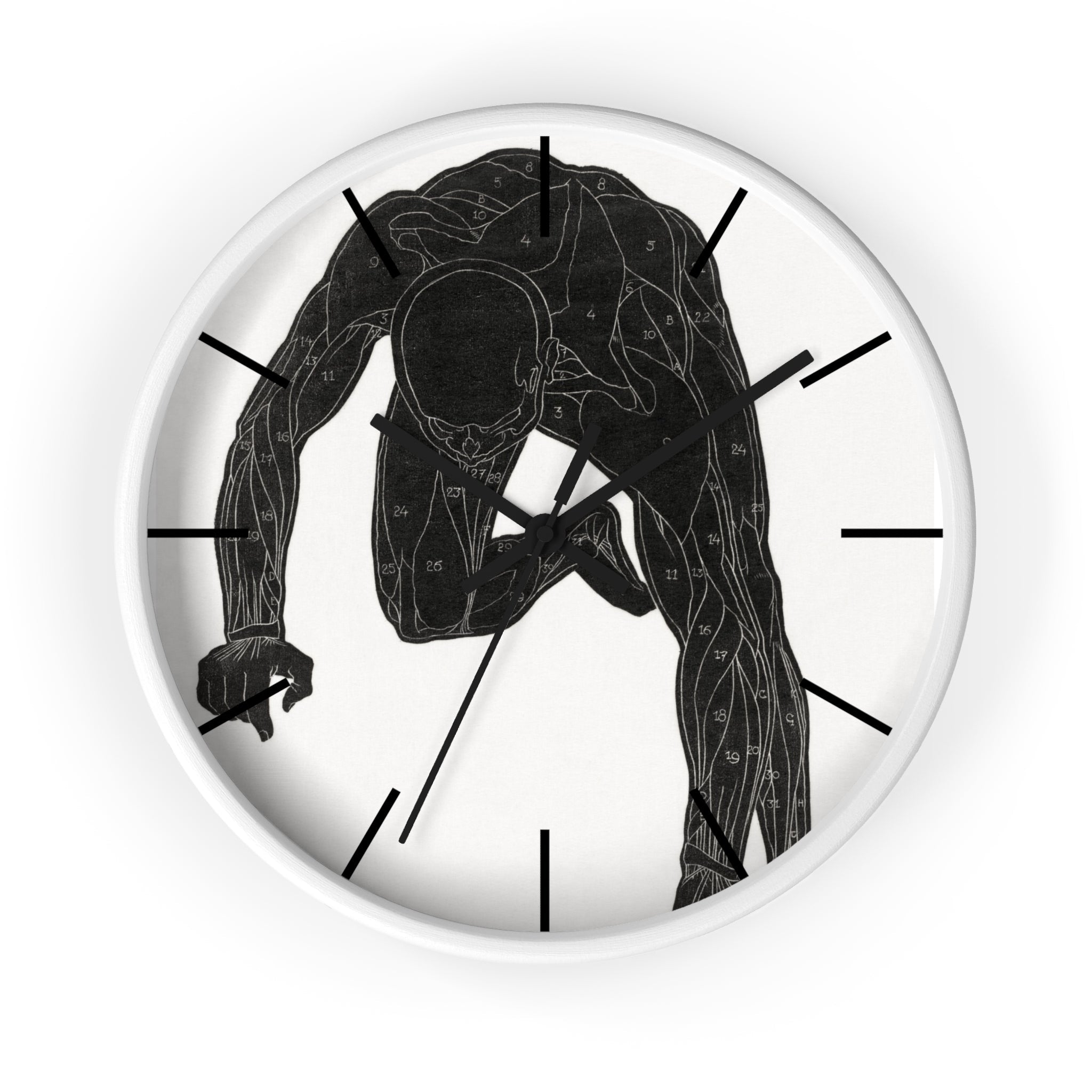 Masters of Art Reijer Stolk Anatomical Study of a Man Premium Wall Clock - POPvault