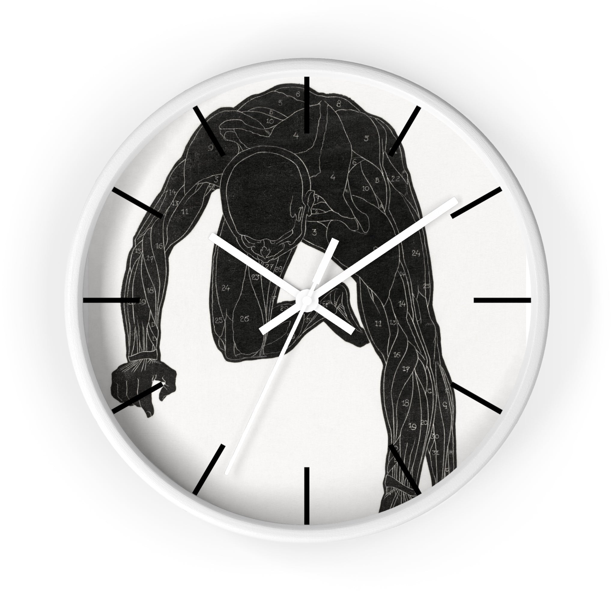 Masters of Art Reijer Stolk Anatomical Study of a Man Premium Wall Clock - POPvault