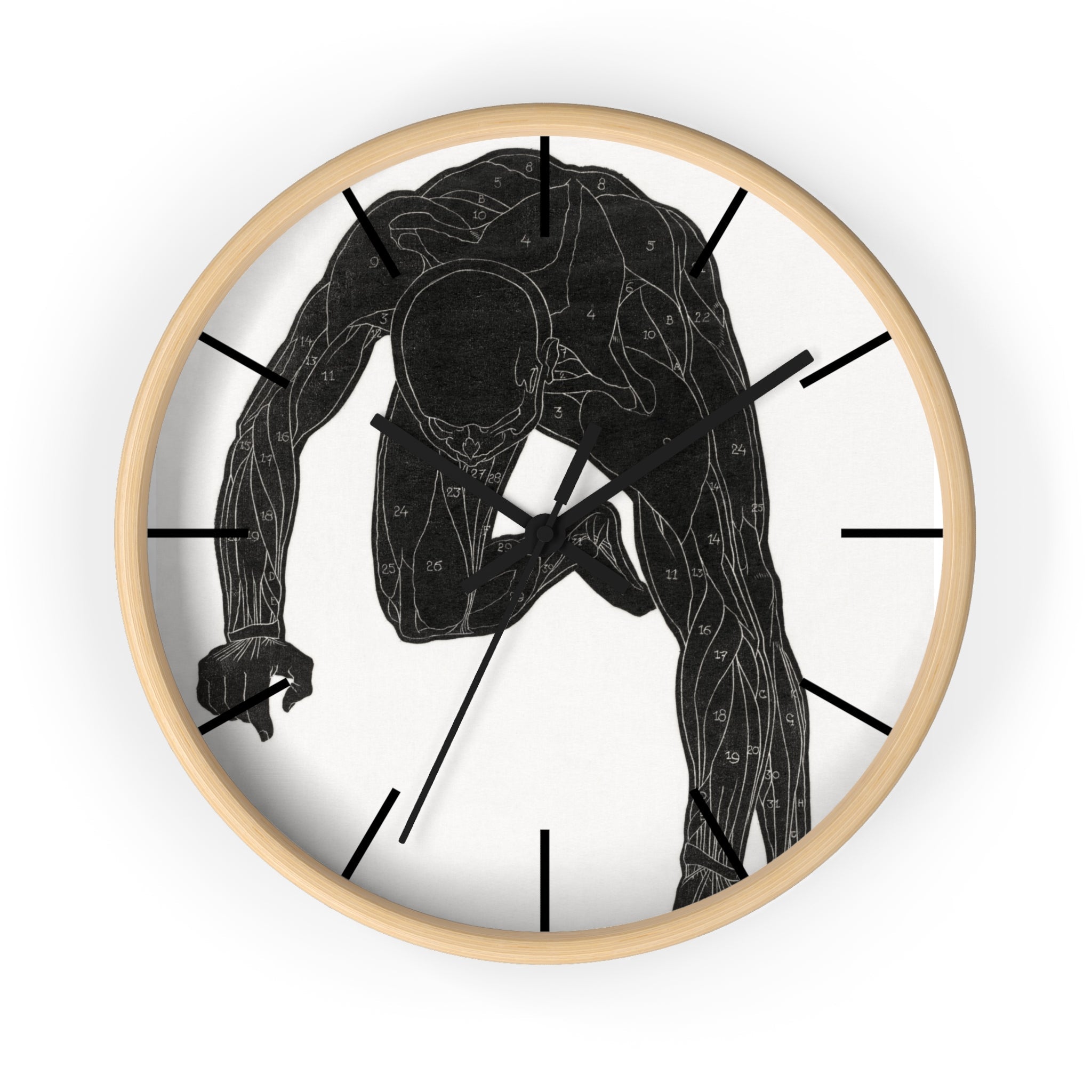 Masters of Art Reijer Stolk Anatomical Study of a Man Premium Wall Clock - POPvault