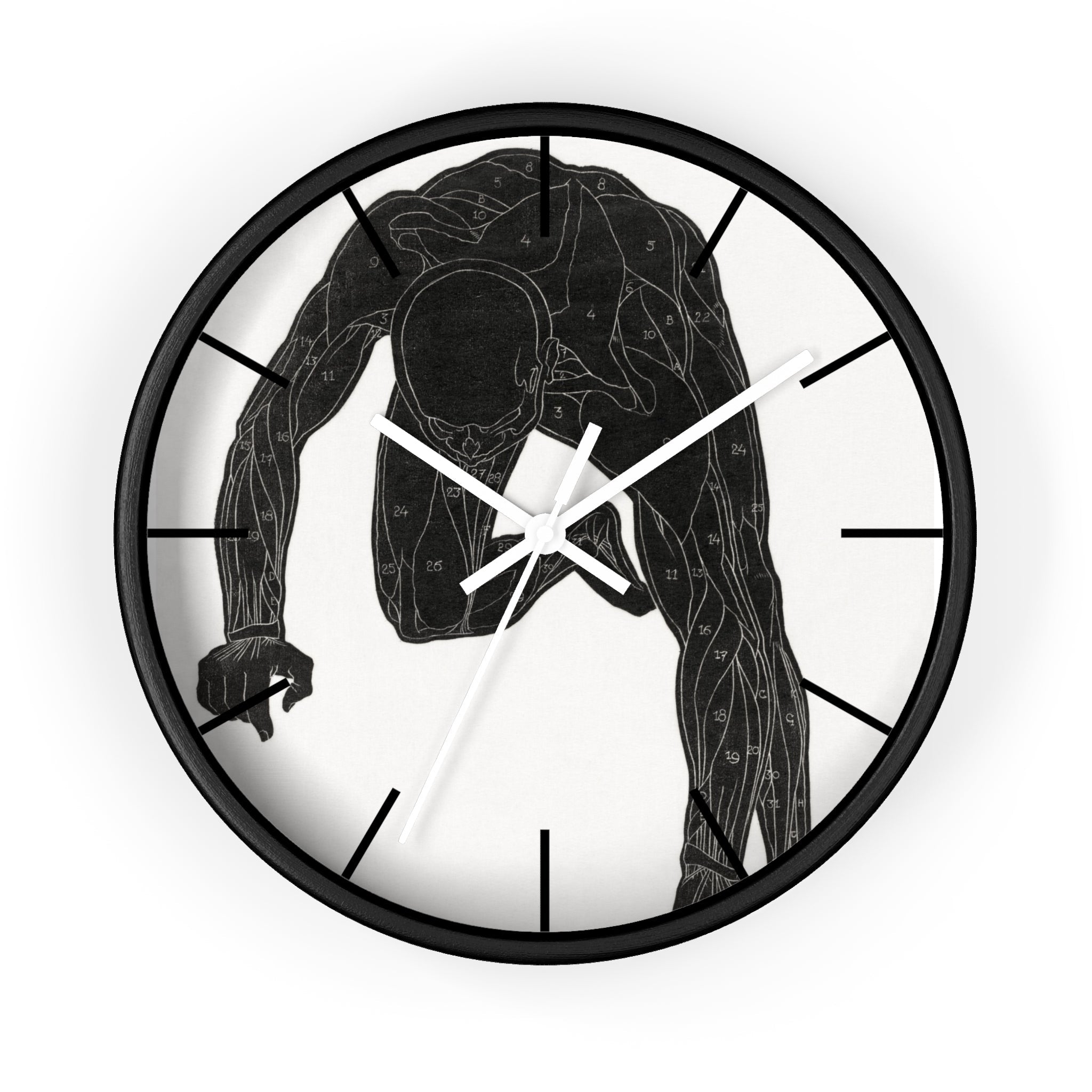 Masters of Art Reijer Stolk Anatomical Study of a Man Premium Wall Clock - POPvault