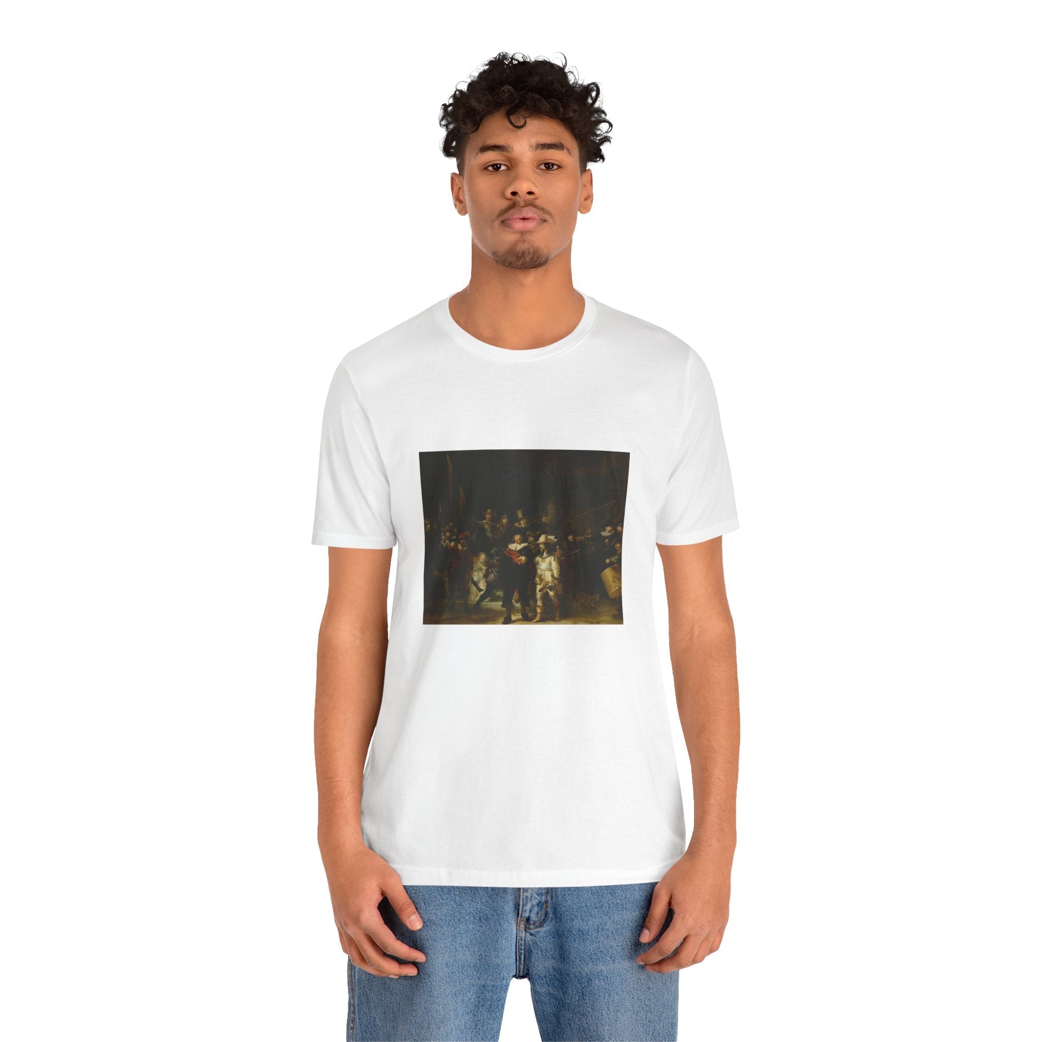 Masters of Art Rembrandt van Rijn's The Nightwatch Unisex Jersey Short Sleeve T-Shirt - POPvault