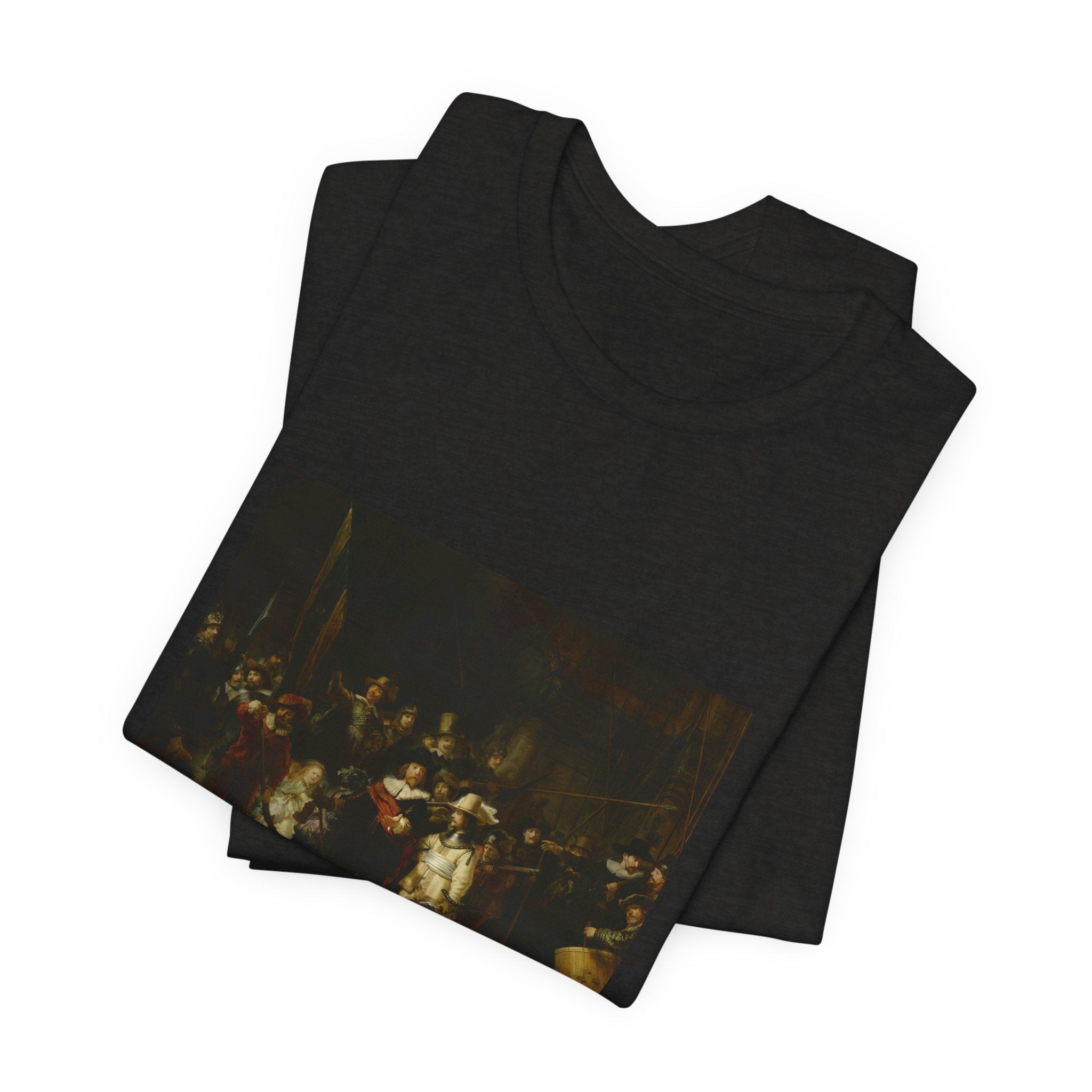 Masters of Art Rembrandt van Rijn's The Nightwatch Unisex Jersey Short Sleeve T-Shirt - POPvault