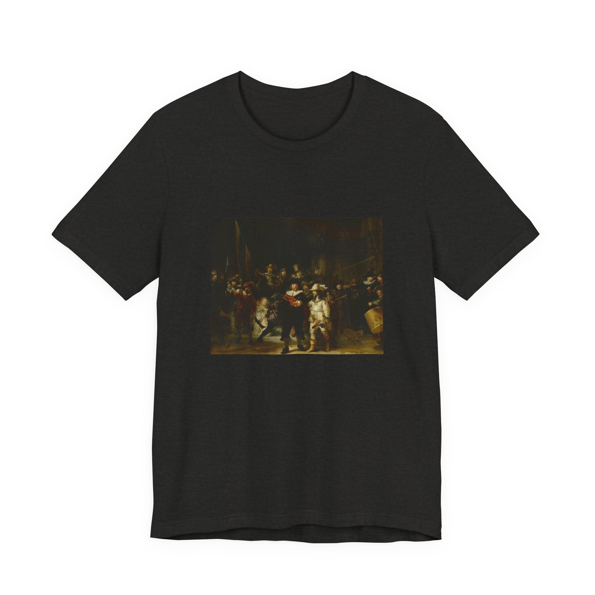 Masters of Art Rembrandt van Rijn's The Nightwatch Unisex Jersey Short Sleeve T-Shirt - POPvault