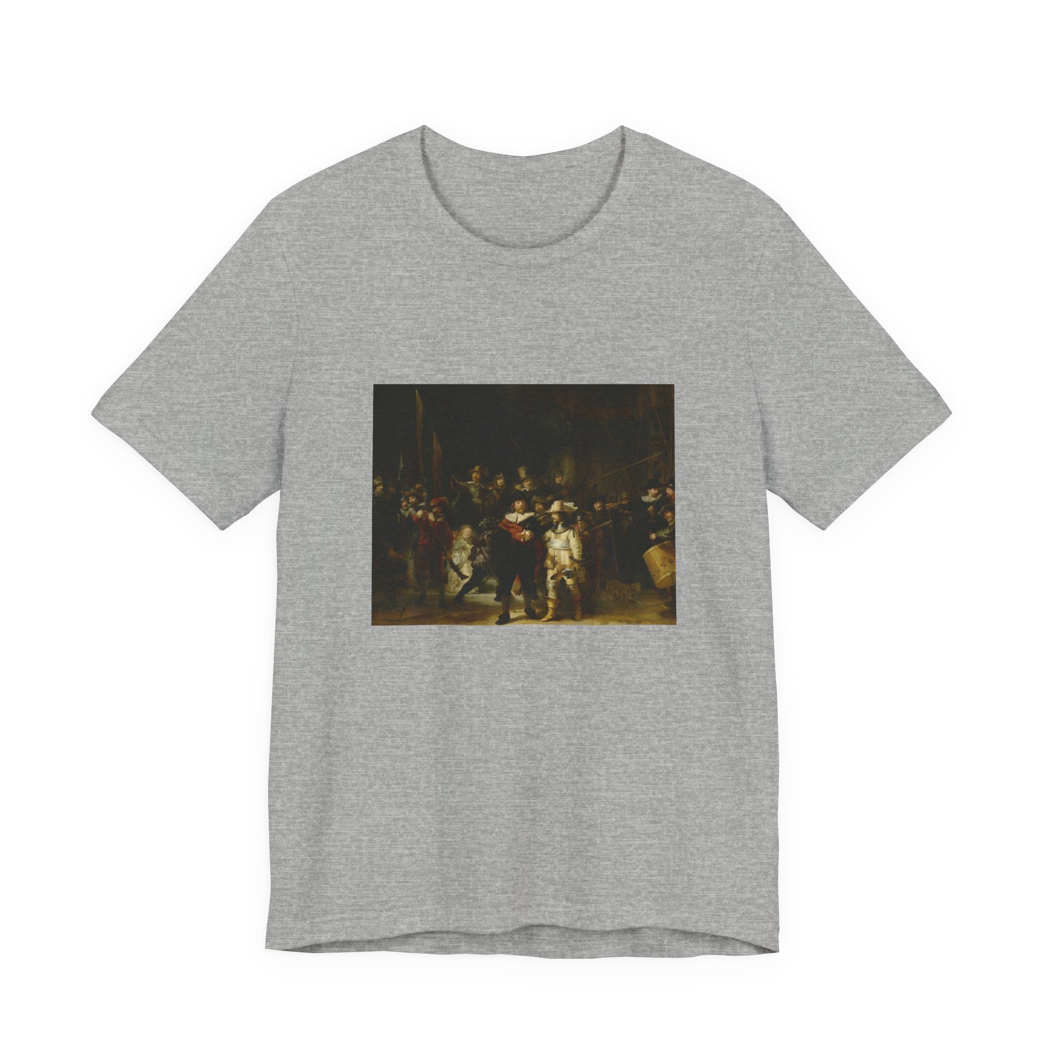 Masters of Art Rembrandt van Rijn's The Nightwatch Unisex Jersey Short Sleeve T-Shirt - POPvault