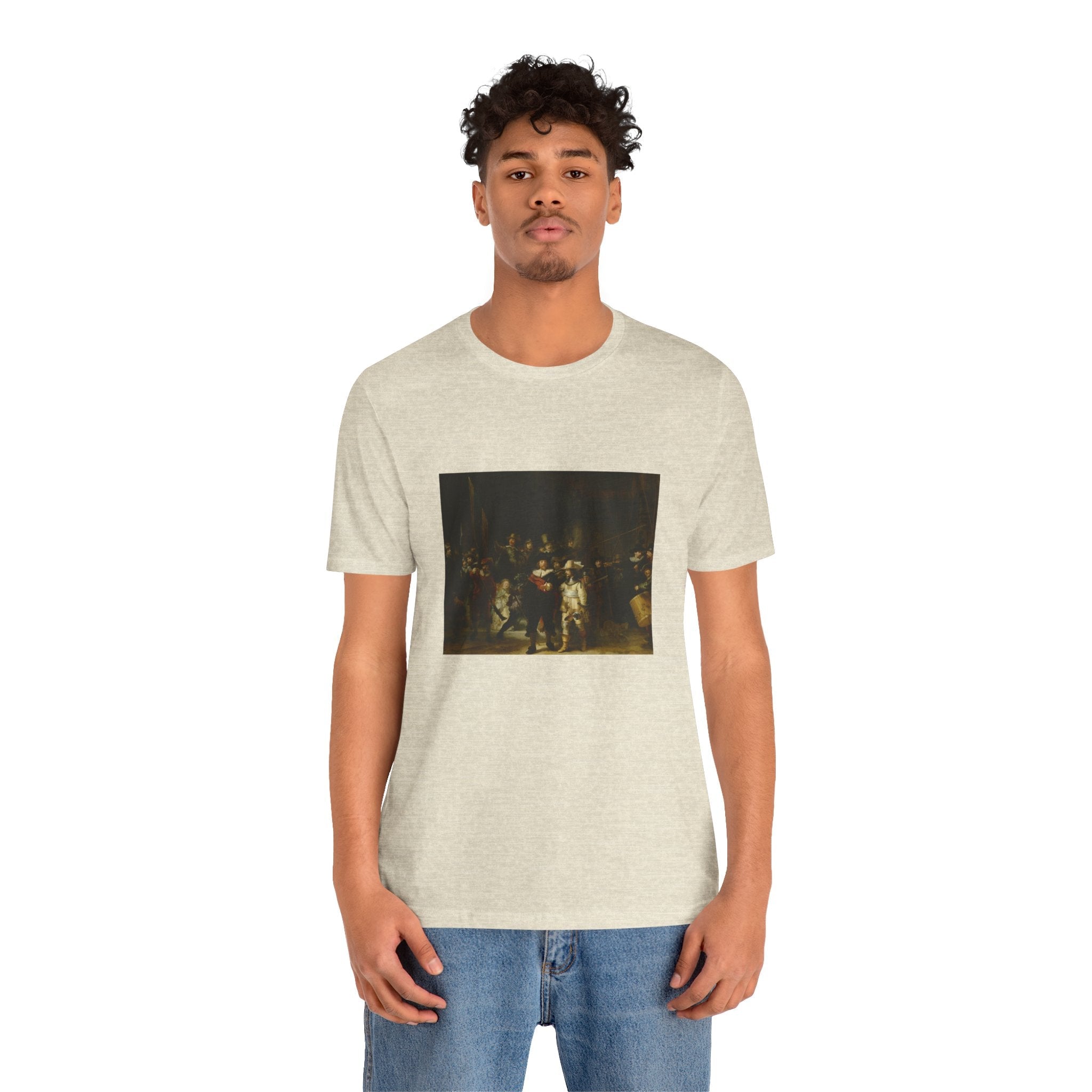 Masters of Art Rembrandt van Rijn's The Nightwatch Unisex Jersey Short Sleeve T-Shirt - POPvault