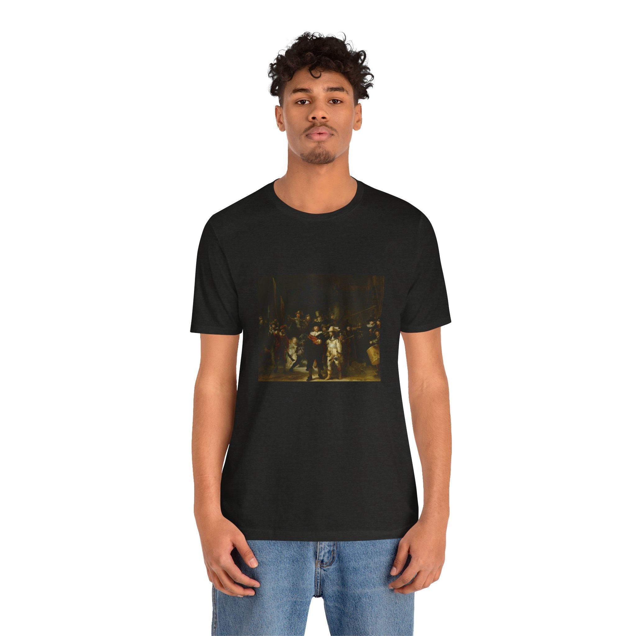 Masters of Art Rembrandt van Rijn's The Nightwatch Unisex Jersey Short Sleeve T-Shirt - POPvault