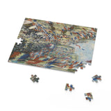 Masters of Art - The Rue Montorgueil in Paris by Claude Monet Jigsaw Puzzle (120, 252, 500 - Piece) - POPvault