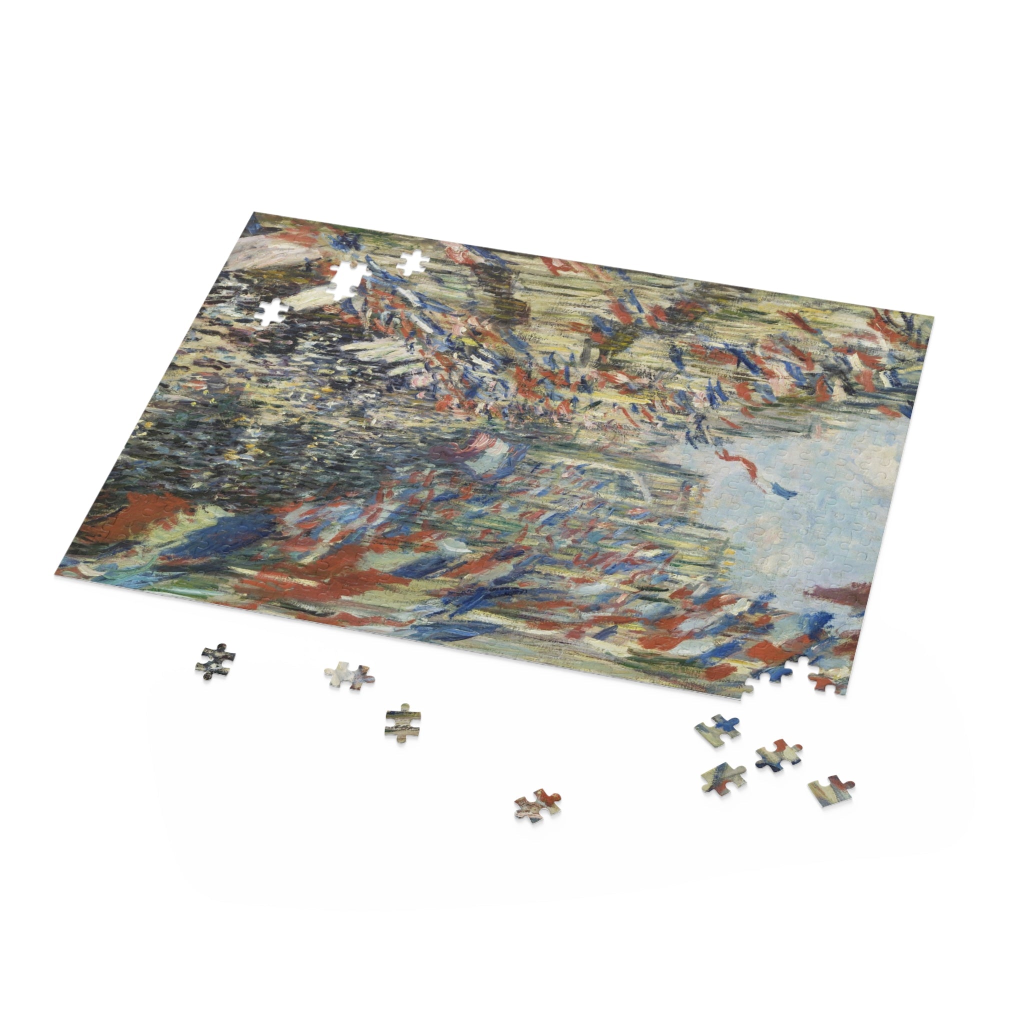 Masters of Art - The Rue Montorgueil in Paris by Claude Monet Jigsaw Puzzle (120, 252, 500 - Piece) - POPvault