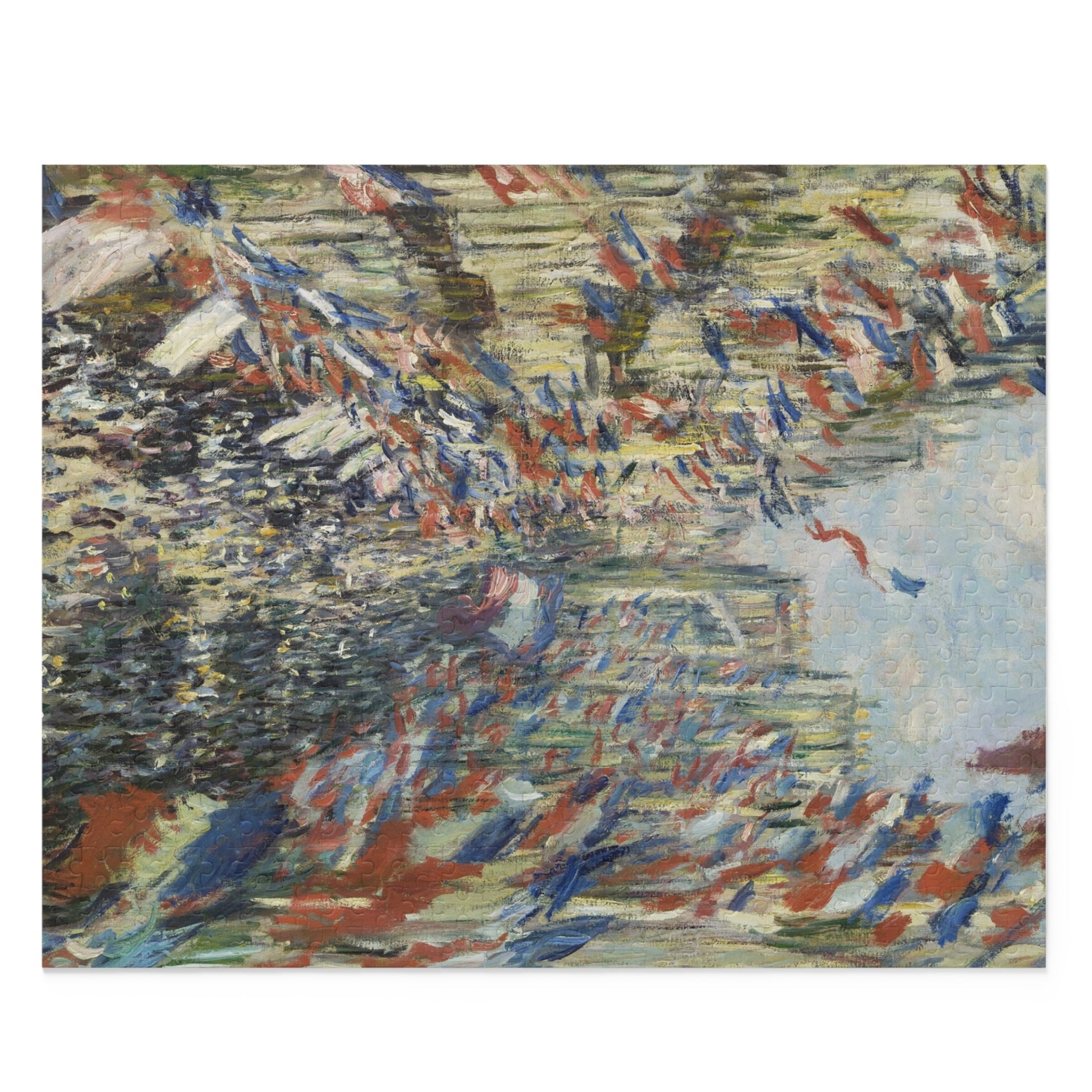 Masters of Art - The Rue Montorgueil in Paris by Claude Monet Jigsaw Puzzle (120, 252, 500 - Piece) - POPvault