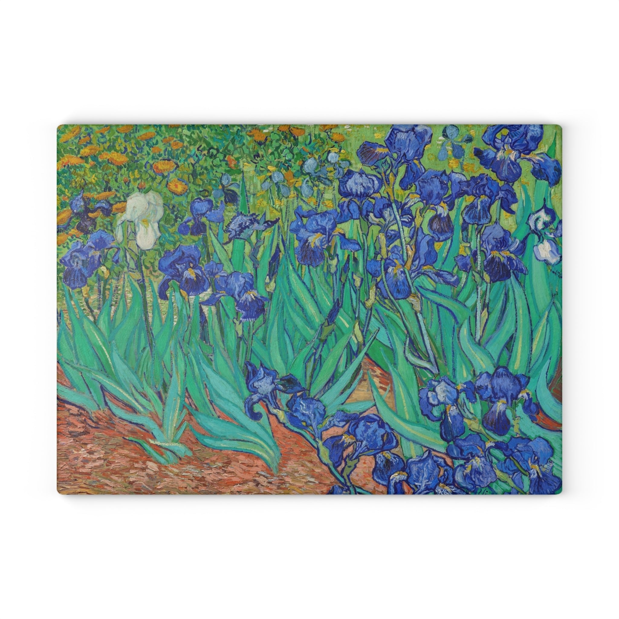 Masters of Art Van Gogh Irises Glass Cutting Board - POPvault