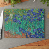 Masters of Art Van Gogh Irises Glass Cutting Board - POPvault