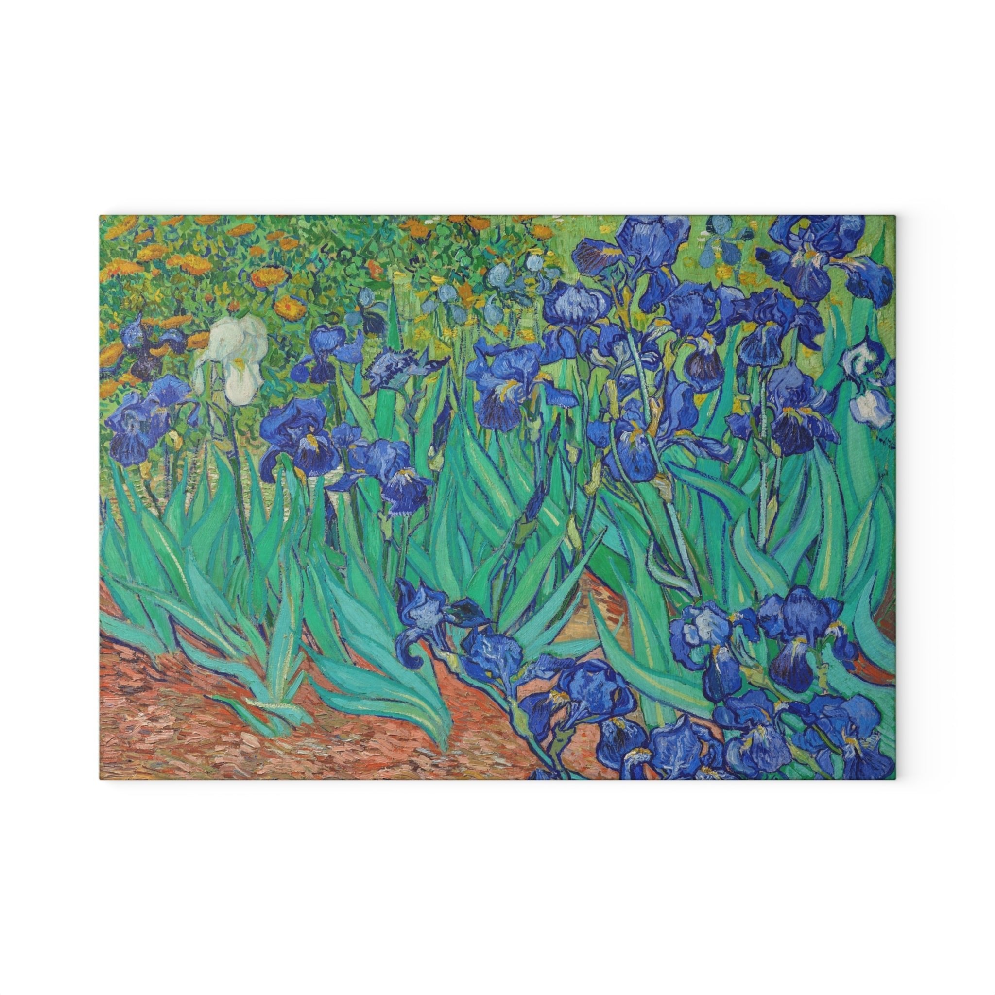 Masters of Art Van Gogh Irises Glass Cutting Board - POPvault