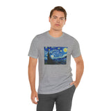 Masters of Art Van Gogh Starry Night Unisex Jersey Short Sleeve T-Shirt - POPvault