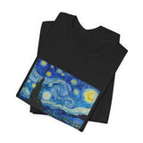 Masters of Art Van Gogh Starry Night Unisex Jersey Short Sleeve T-Shirt - POPvault