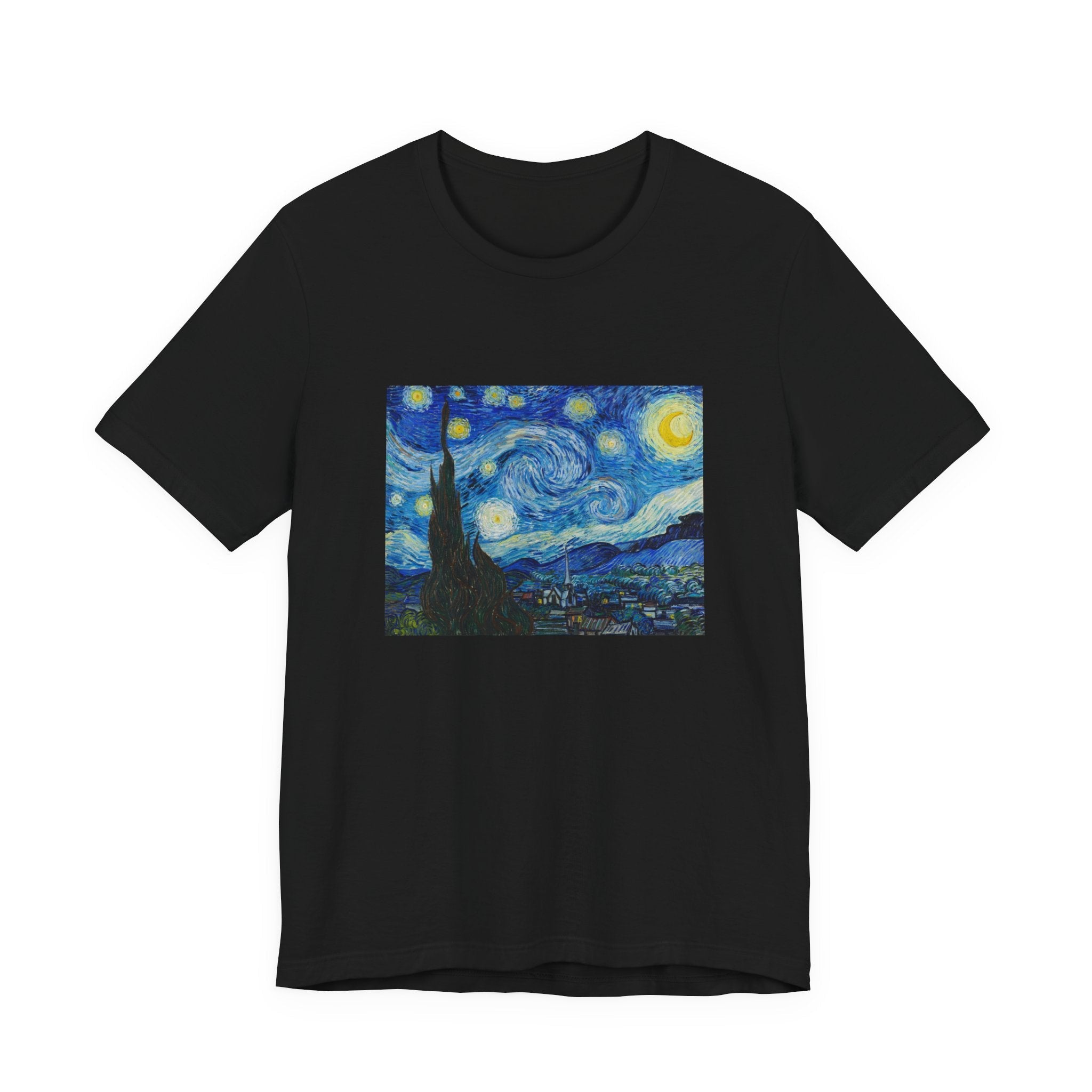 Masters of Art Van Gogh Starry Night Unisex Jersey Short Sleeve T-Shirt - POPvault