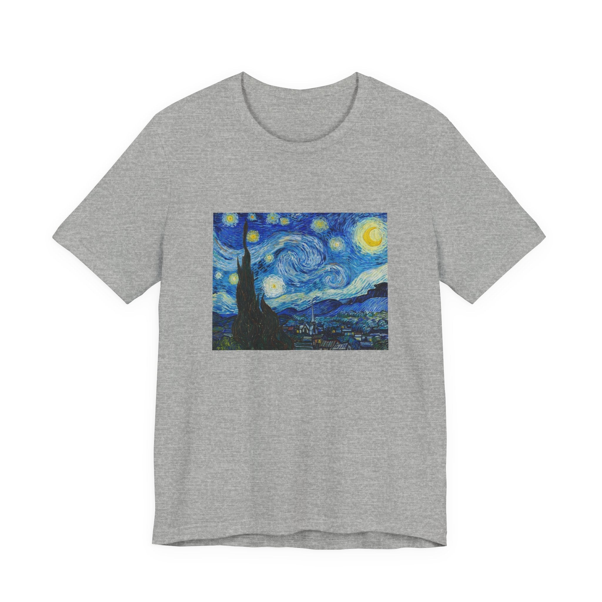 Masters of Art Van Gogh Starry Night Unisex Jersey Short Sleeve T-Shirt - POPvault