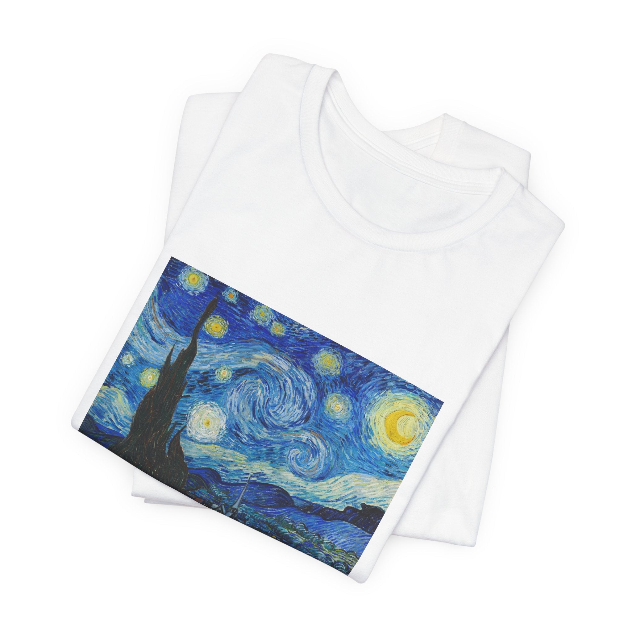 Masters of Art Van Gogh Starry Night Unisex Jersey Short Sleeve T-Shirt - POPvault