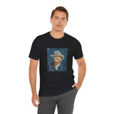 Masters of Art Vincent van Gogh Self - Portrait with Grey Felt Hat Unisex Jersey Short Sleeve T-Shirt - POPvault