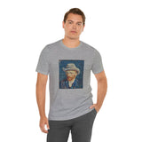 Masters of Art Vincent van Gogh Self - Portrait with Grey Felt Hat Unisex Jersey Short Sleeve T-Shirt - POPvault
