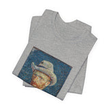 Masters of Art Vincent van Gogh Self - Portrait with Grey Felt Hat Unisex Jersey Short Sleeve T-Shirt - POPvault