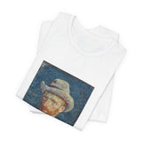 Masters of Art Vincent van Gogh Self - Portrait with Grey Felt Hat Unisex Jersey Short Sleeve T-Shirt - POPvault