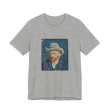 Masters of Art Vincent van Gogh Self - Portrait with Grey Felt Hat Unisex Jersey Short Sleeve T-Shirt - POPvault