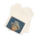 Masters of Art Vincent van Gogh Self - Portrait with Grey Felt Hat Unisex Jersey Short Sleeve T-Shirt - POPvault