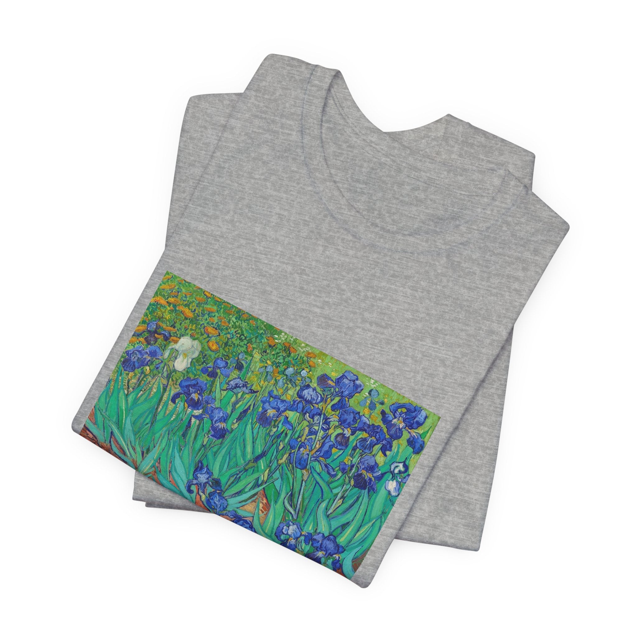 Masters of Art Vincent Van Gogh's Irises Unisex Jersey Short Sleeve T-Shirt - POPvault