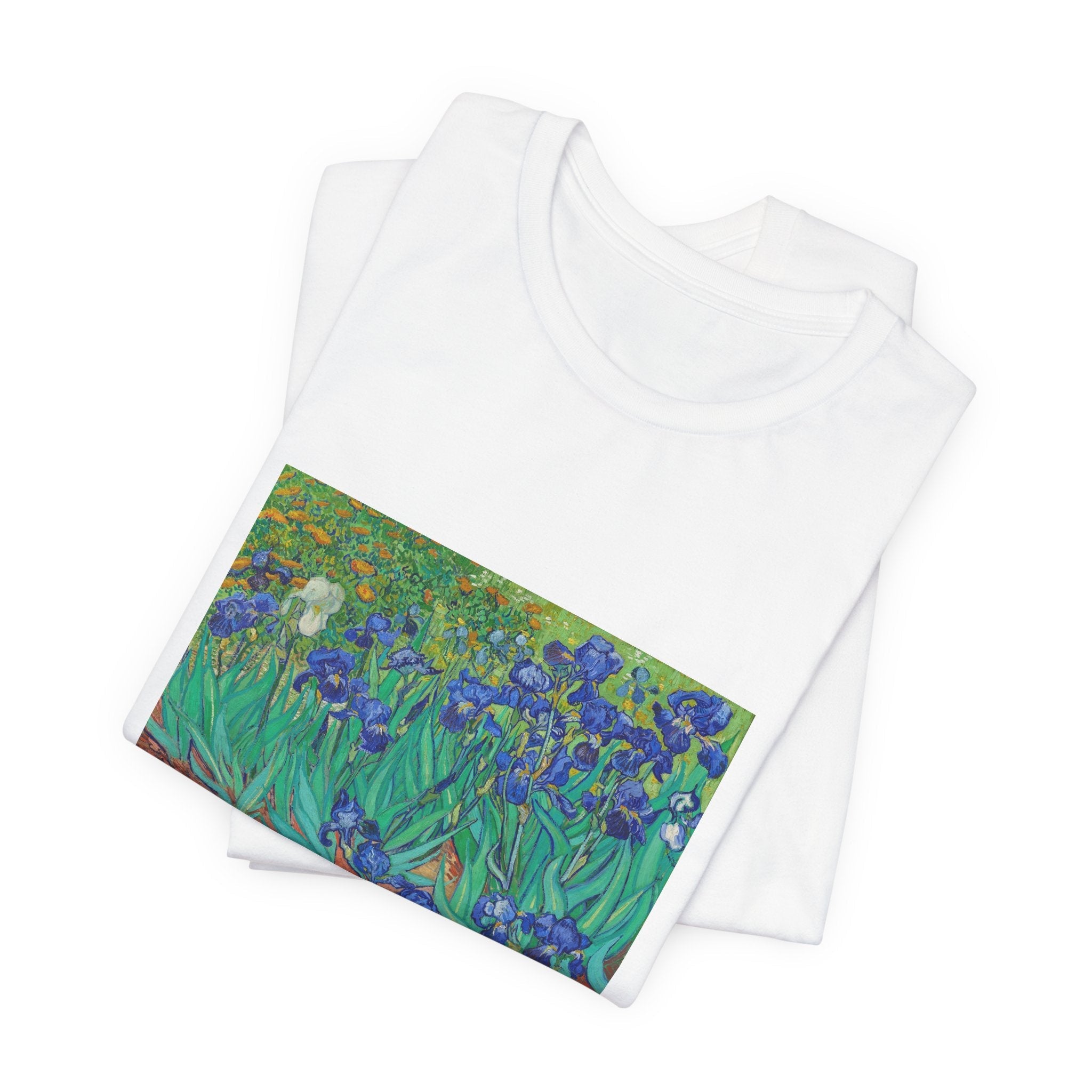 Masters of Art Vincent Van Gogh's Irises Unisex Jersey Short Sleeve T-Shirt - POPvault