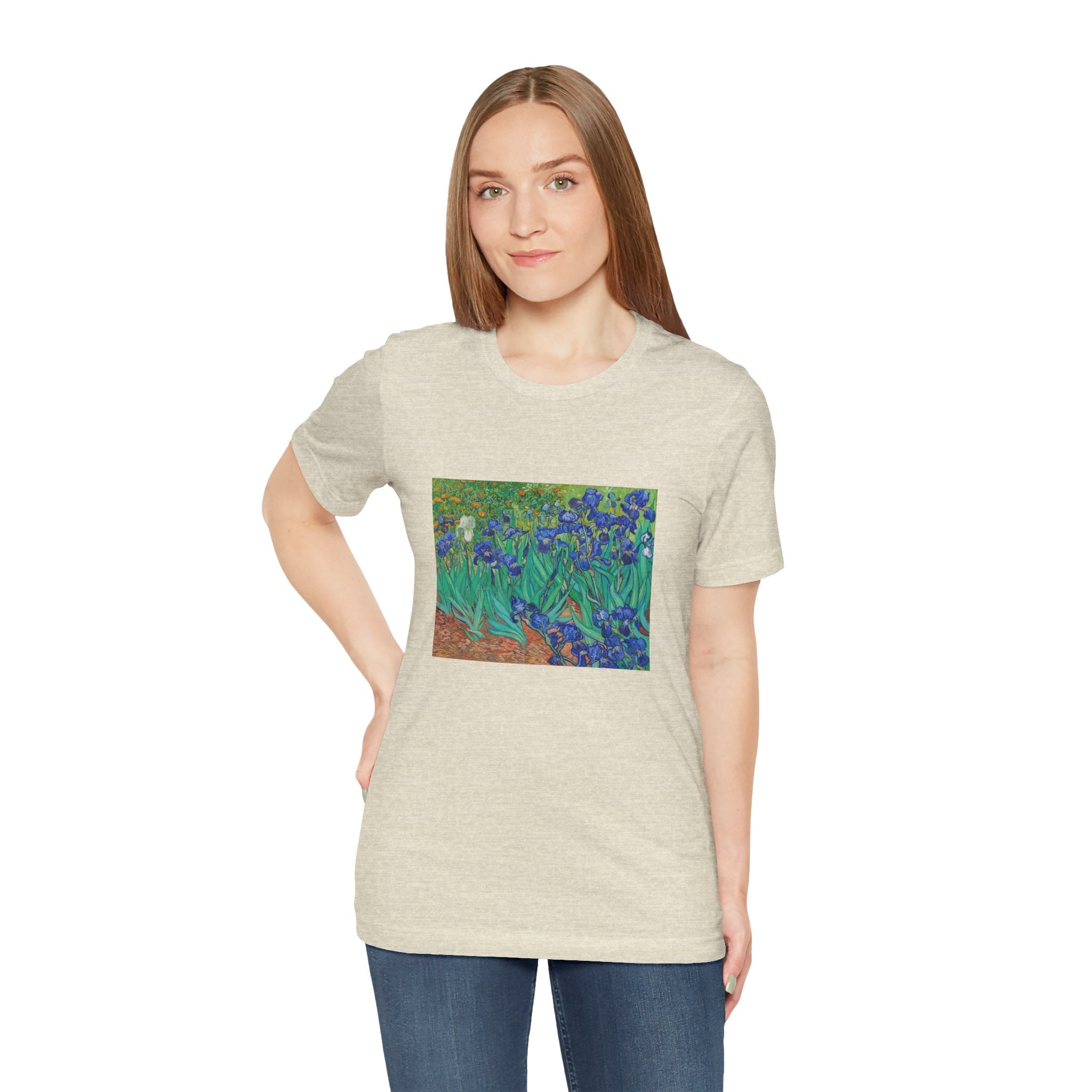 Masters of Art Vincent Van Gogh's Irises Unisex Jersey Short Sleeve T-Shirt - POPvault