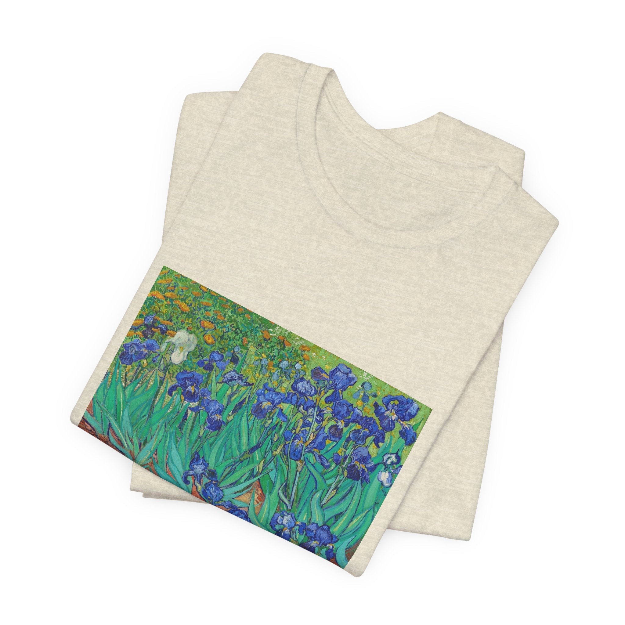 Masters of Art Vincent Van Gogh's Irises Unisex Jersey Short Sleeve T-Shirt - POPvault