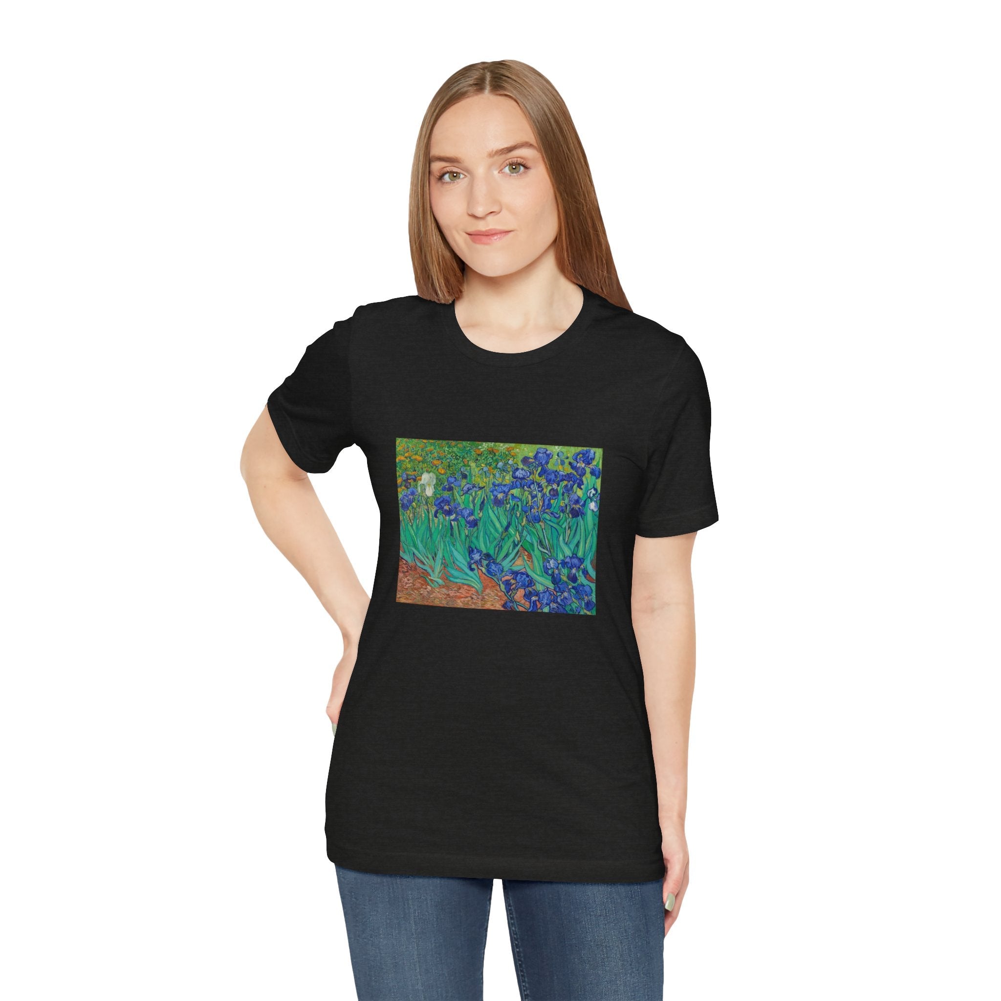 Masters of Art Vincent Van Gogh's Irises Unisex Jersey Short Sleeve T-Shirt - POPvault