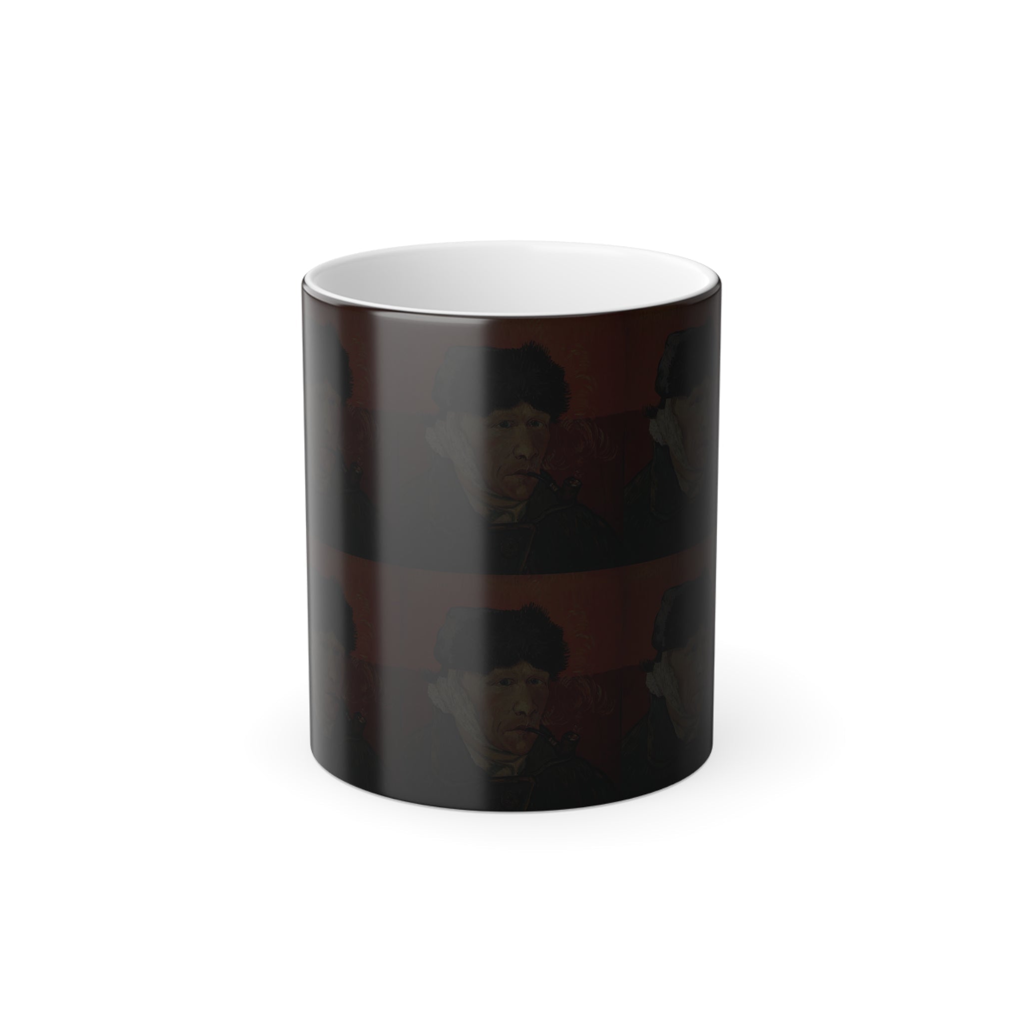 Masters of Art Vincent van Gogh's Self - Portrait with Bandaged Ear and Pipe - Color Morphing 11oz Mug - POPvault