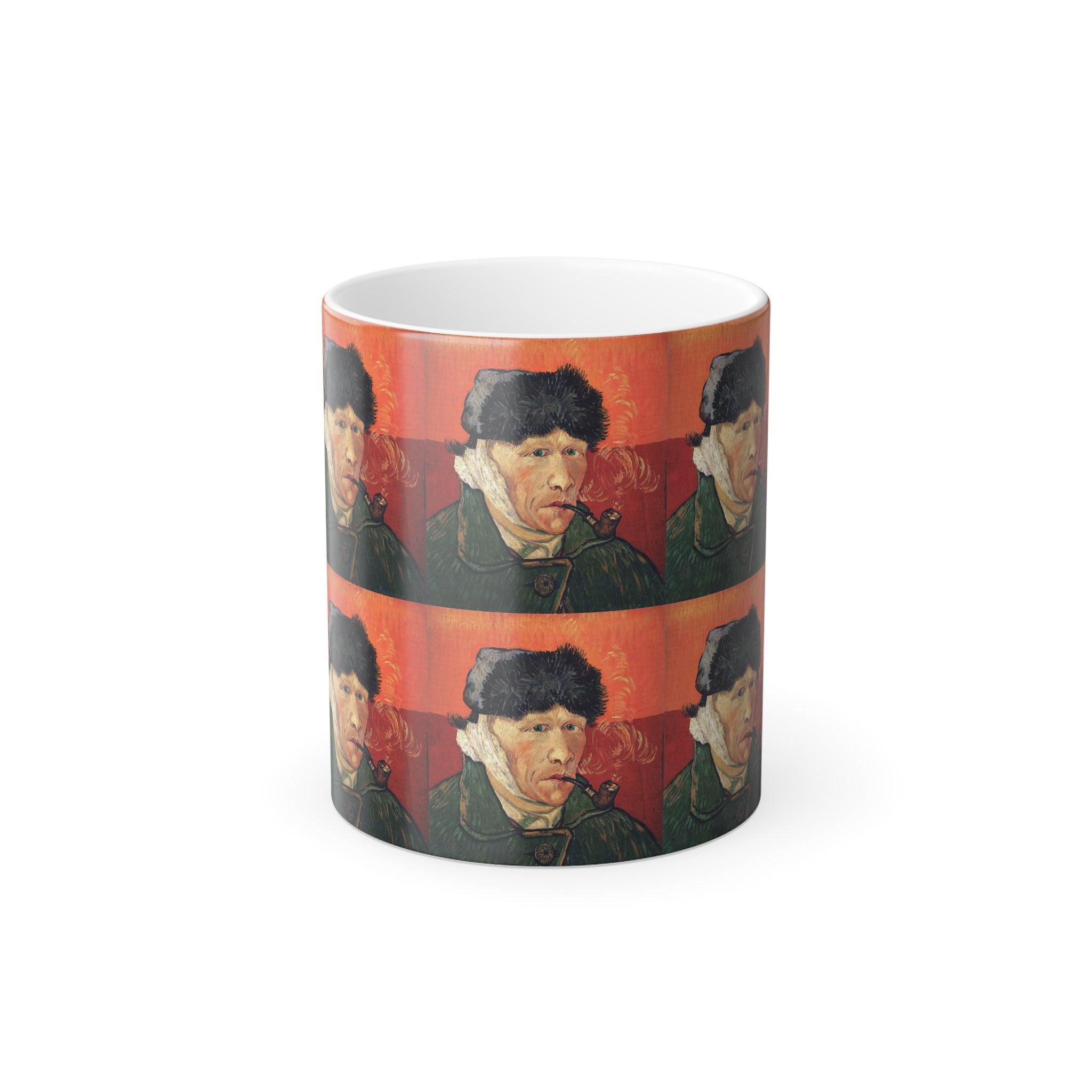 Masters of Art Vincent van Gogh's Self - Portrait with Bandaged Ear and Pipe - Color Morphing 11oz Mug - POPvault