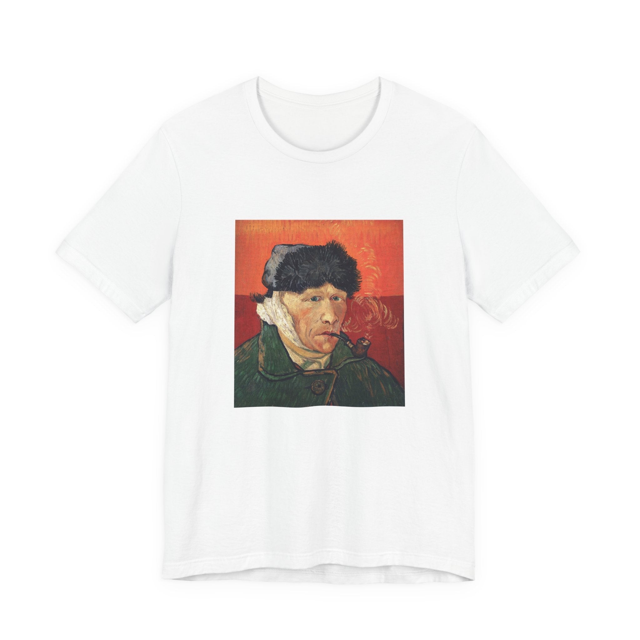 Masters of Art Vincent van Gogh's Self - Portrait with Bandaged Ear and Pipe Unisex Jersey Short Sleeve T-Shirt - POPvault