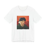 Masters of Art Vincent van Gogh's Self - Portrait with Bandaged Ear and Pipe Unisex Jersey Short Sleeve T-Shirt - POPvault