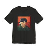Masters of Art Vincent van Gogh's Self - Portrait with Bandaged Ear and Pipe Unisex Jersey Short Sleeve T-Shirt - POPvault
